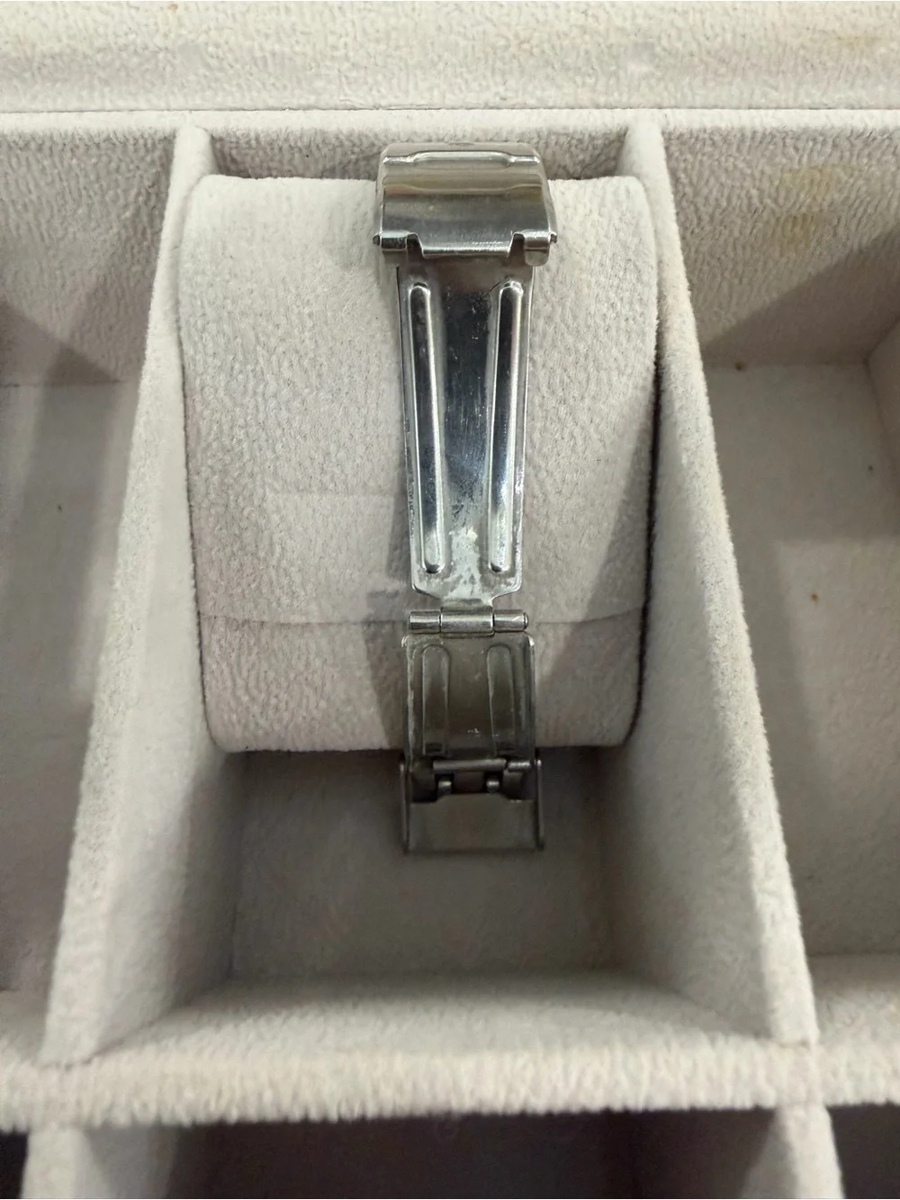 Bulova Men's Silver Stainless Steel Watch with Dark Gray Dial